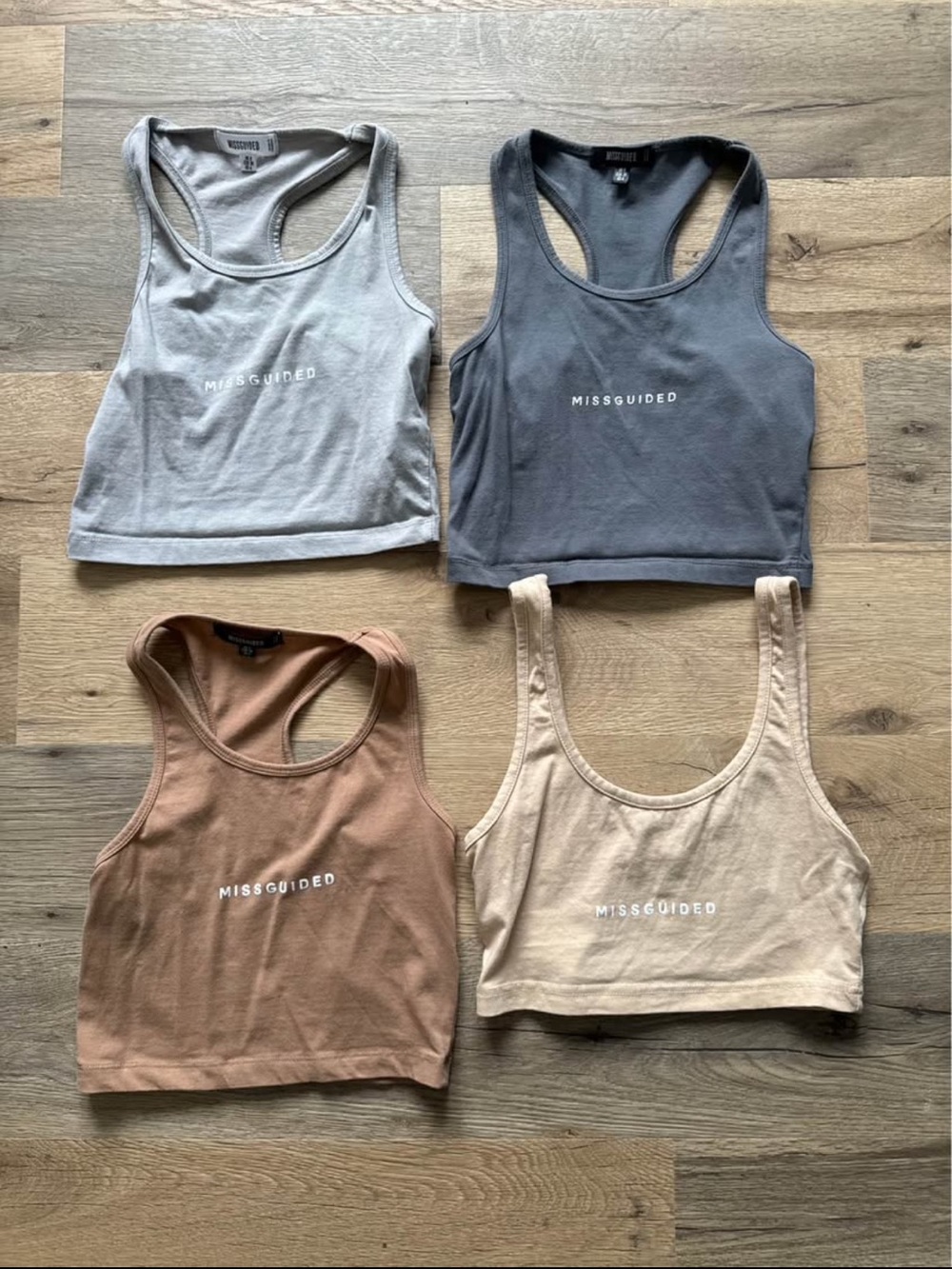 Set of 5 Missguided Crop Top Tank Tops